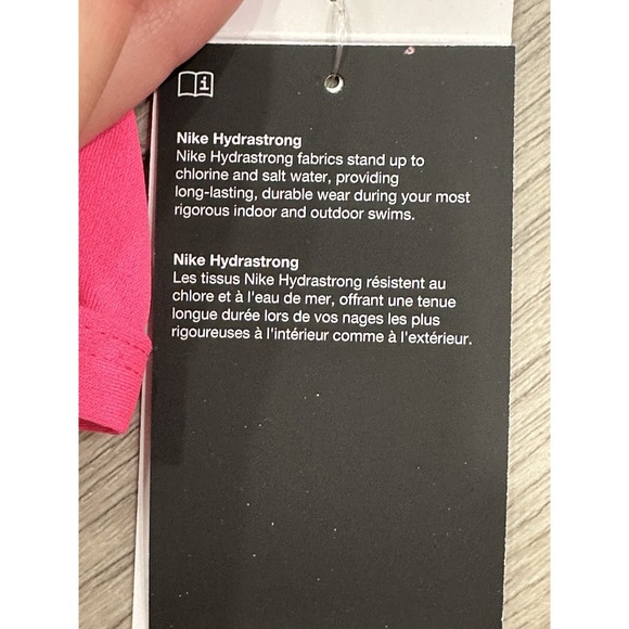 (2) Women's Nike HYDRASTRONG Bikini Tops Pink Orange Size Small NWT - Picture 2 of 10